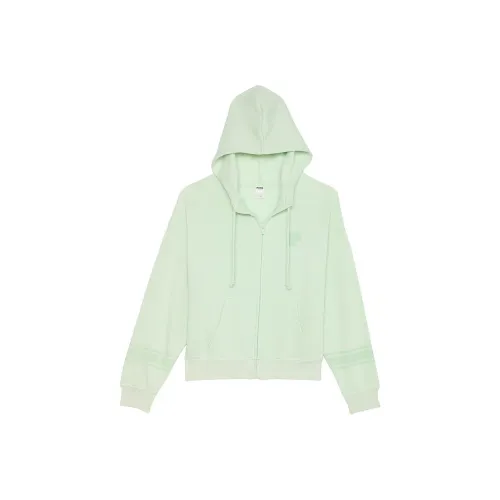 Victoria's Secret PINK Ivy Fleece Campus Full-Zip Hoodie/Mint Sweatshirt Women's Mint