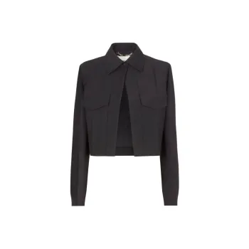 FENDI Collared Cropped Jacket