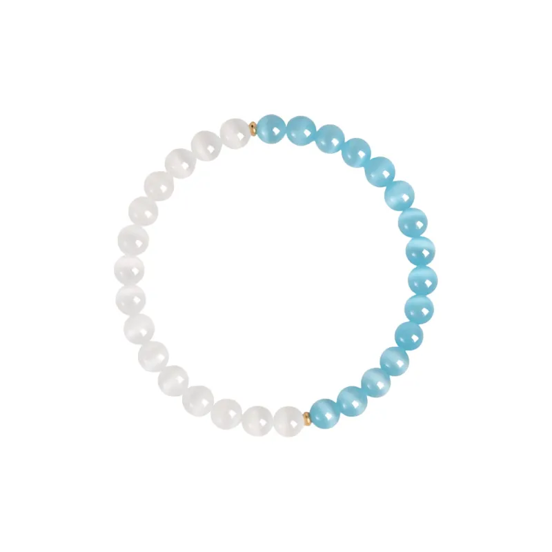 JIUHUASHAN Glass Cat Eye Bracelets Women's-28