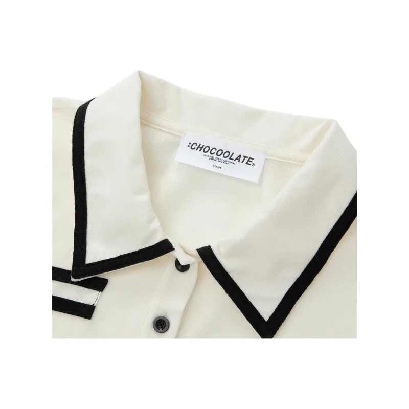  CHOCOOLATE Polo Shirt Women's IVX/Beige-3