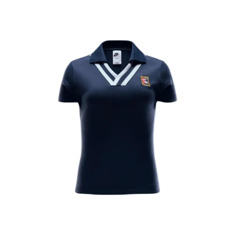 Nike X Yoon Women's Short Sleeve Polo Armory Navy/White-0
