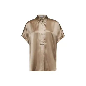 Brunello Cucinelli Short Sleeved Buttoned Blouse