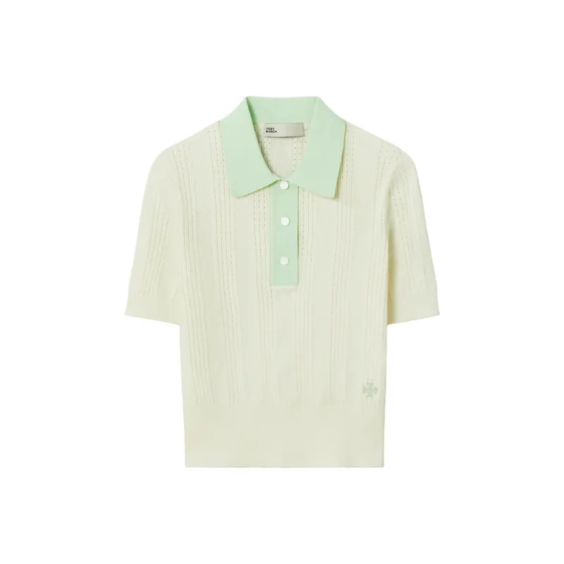 TORY BURCH SS24 Polo Shirt Women's Ice Green-0