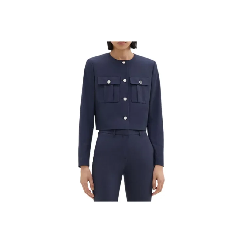 THEORY Jackets Coats Women's Deep Sea Blue-0