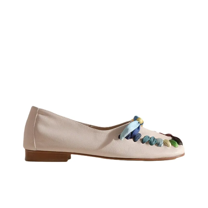 Hereu JULIOL FOULARD Casual Single Shoes Women's White-1