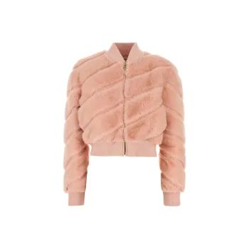 FENDI Zip Up Cropped Bomber Jacket