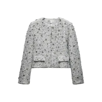 ZARA Jackets & Coats Women's Silver