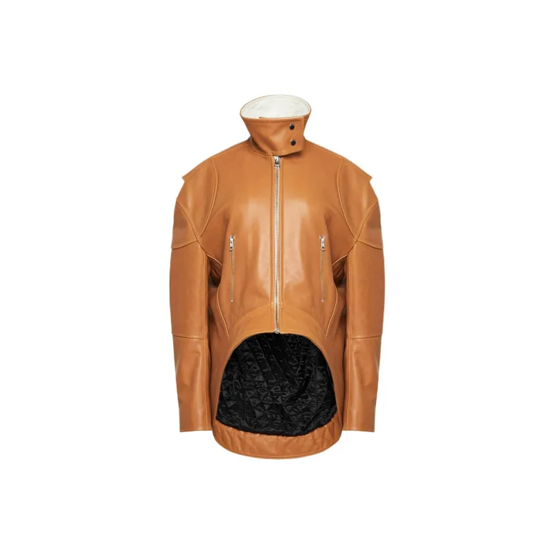 JW Anderson Curved Leather Jacket-0