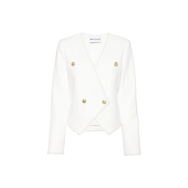 Rebecca Vallance Clarisse Double breasted Bouclé Jacket-0