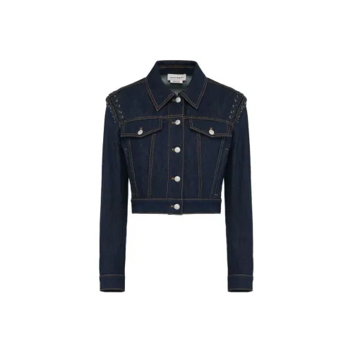 Alexander McQueen Cropped Denim Jacket