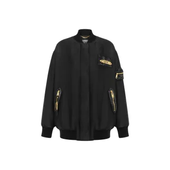 MOSCHINO Logo-lettering Bomber Jacket
