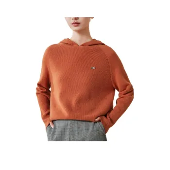 MIHUANG Cashmere Sweater Women's Cream Tomato