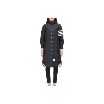 THOM BROWNE 4 Bar Striped Padded Long Coat
