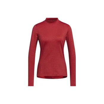 Adidas Women's BeyondTone Mesh Mock Shirt Aurora Ruby