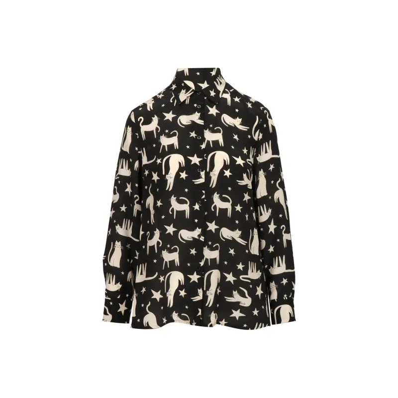 WEEKEND MaxMara Tabella Cat print Shirt-0
