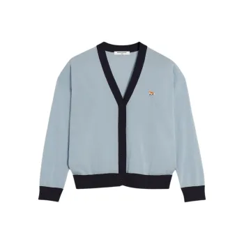 Maison Kitsune Baby Fox Patch Bi colour Cardigan