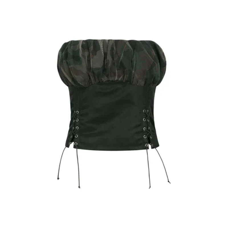 ANDERSSON BELL Isla Shirred Crop Bustier-0