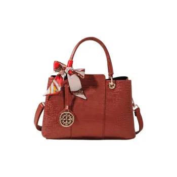 PAYOT Microfiber Synthetic Leather Shoulder Bag, Crossbody Bag, Handbag Women's Chinese Style Red