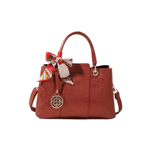 PAYOT Microfiber Synthetic Leather Shoulder Bag, Crossbody Bag, Handbag Women's Chinese Style Red