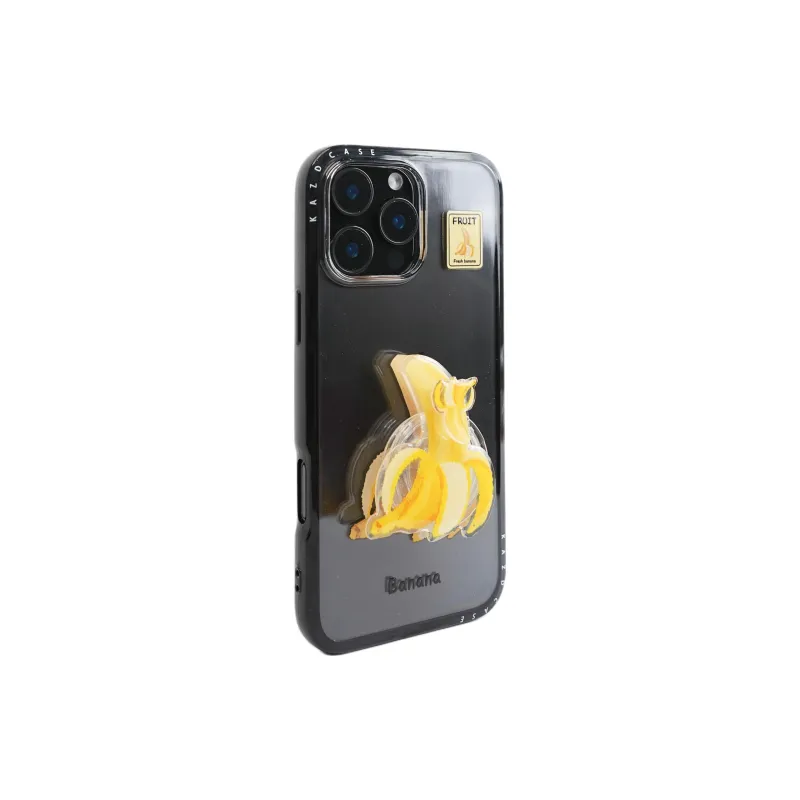 Sopi Acrylic Material Creative Banana Stand Phone Cases Compatible With IPhone 16/15 Pro Max/Apple 13/14 Pro/Max-1