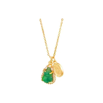 Emerald Chalcedony Necklaces Women's