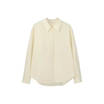 Fstudio Early Spring Korean Minimalist Lapel Top Long Sleeved Shirt Women's