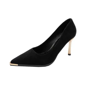 Dawei's House Slim Heel High Heels Women's Black Gift Box Set