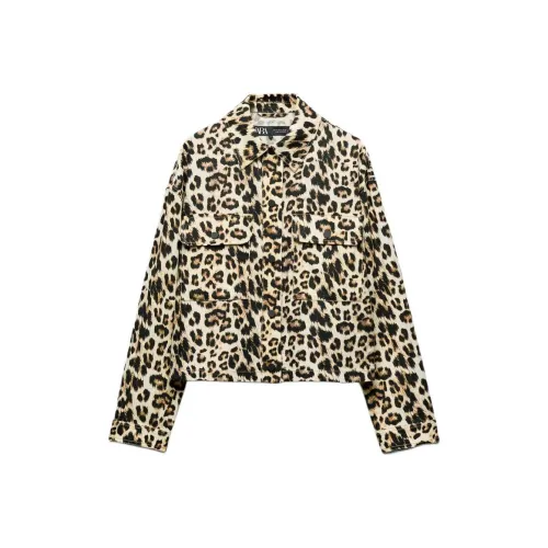 ZARA Jackets & Coats Women's Leopard Print