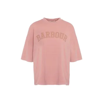 BARBOUR Drop Shoulder Sleeve T-Shirt Women's Pink