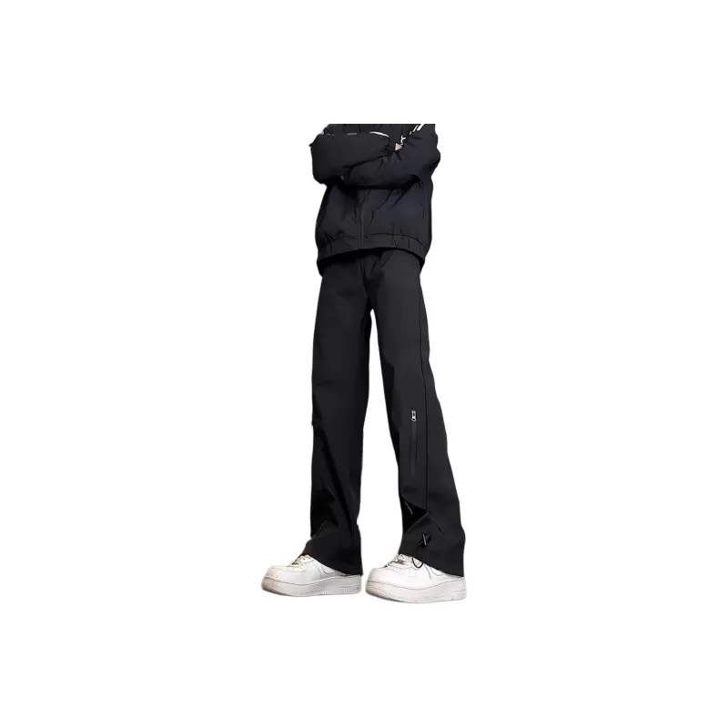 NAXUSTO Casual Pants Unisex Black-1