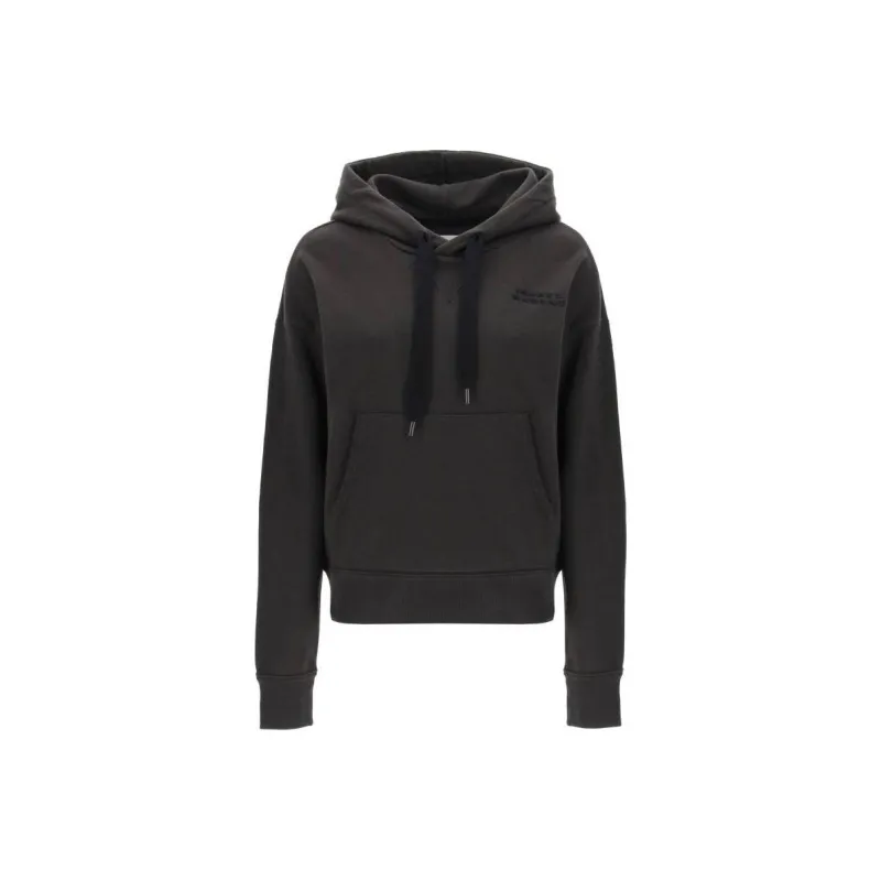 ISABEL MARANT Sylla Logo Embroidered Drawstring Hoodie-0