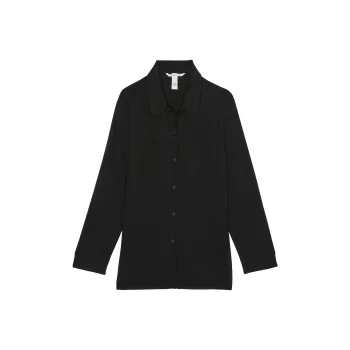Victoria's Secret Luxe Crème Knit Button Up Shirt / BLACK Knitwear Women's Black