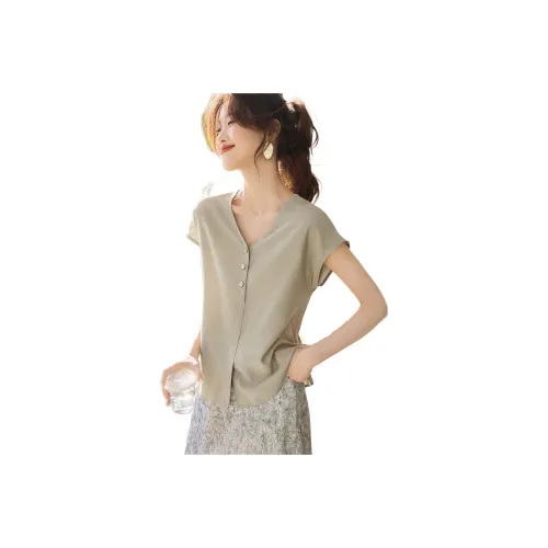 Mo Han Yi Mei Shirt Women's Seaweed Green