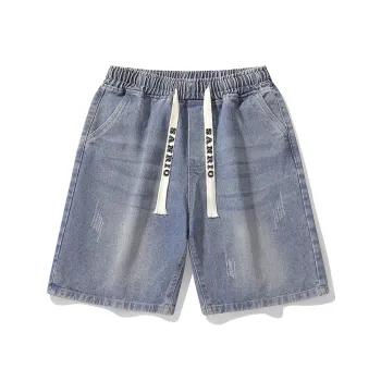 Sanrio x Hello Kitty Katy Cat Cinnamoroll SS25 Denim Shorts Unisex Blue