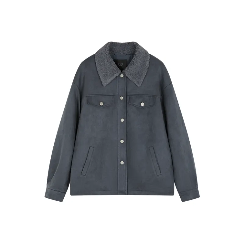 Mo Han Yi Mei Jackets Coats Women's Gray Blue-0