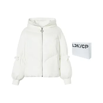 CHENPENG LDN Solid Color Hooded Down Jacket Women's