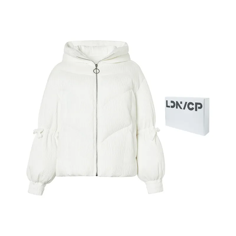 CHENPENG LDN Solid Color Hooded Down Jacket Women's-0