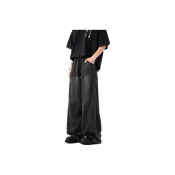 OKPI Cargo Pants Unisex Washed Black