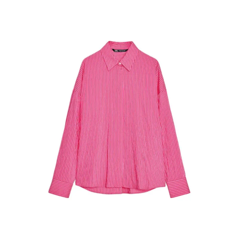 ZARA Shirt Women's Dark Purple Red-0