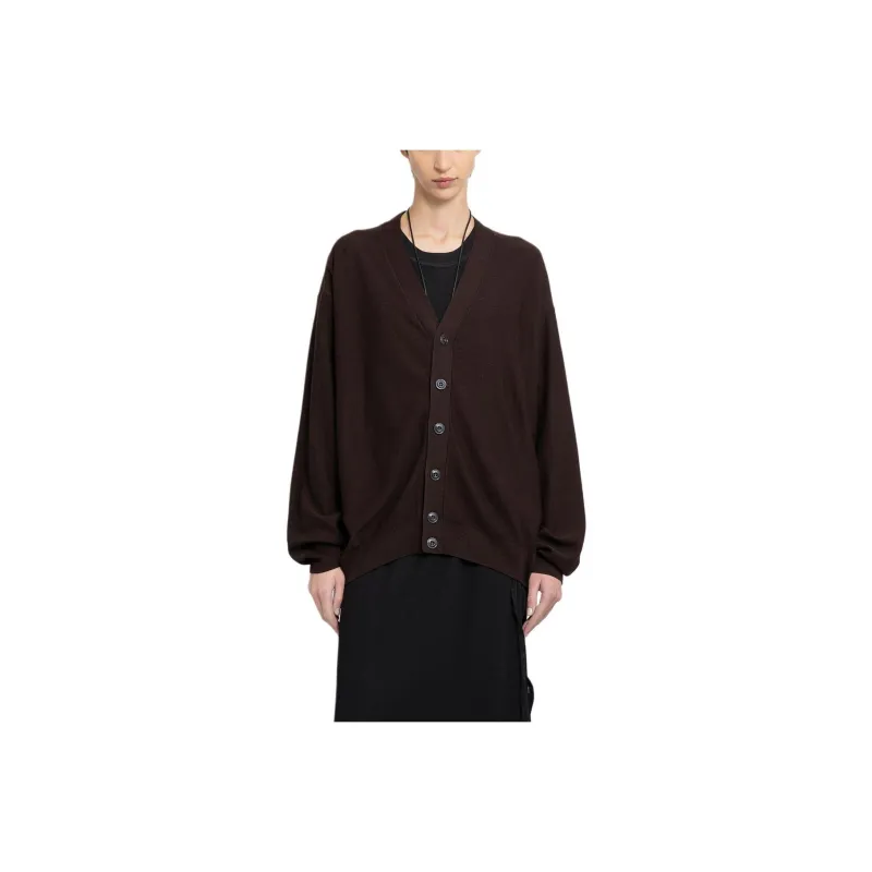Lemaire Relaxed Twisted Cardigan 'Pecan Brown'-0