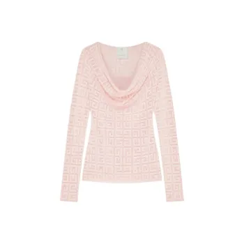 Givenchy 4G Jacquard Draped Sweater