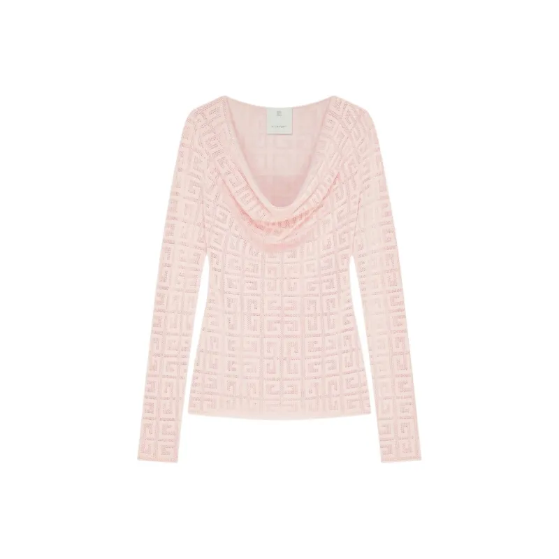 Givenchy 4G Jacquard Draped Sweater-0