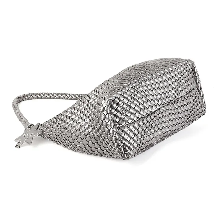 TUCANO PU Shoulder Bag Regular Women's Champagne Gold/Moonlight Silver-10