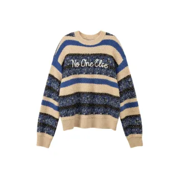 NO ONE ELSE Knitwear Unisex Blue Stripes
