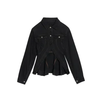 Jacquemus La Veste De Nimes Caraco Jacket Light Blue/Tabac