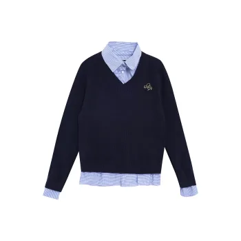 ZVJH Knitwear Women's Navy Blue