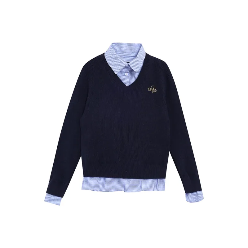 ZVJH Knitwear Women's Navy Blue-0