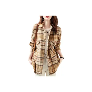 【dme】 Shirt Women's Plaid Color