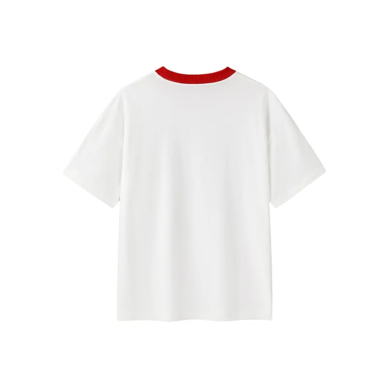  CHOCOOLATE Drop Shoulder Sleeve T Shirt Women's White-1
