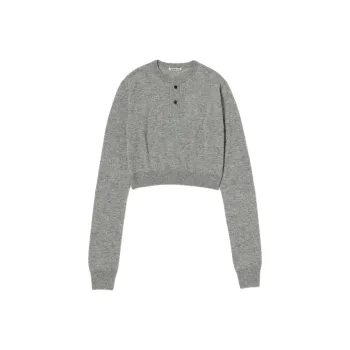 Auralee Super Fine Cashmere Silk Knit Henly Neck Pullover 'Grey'